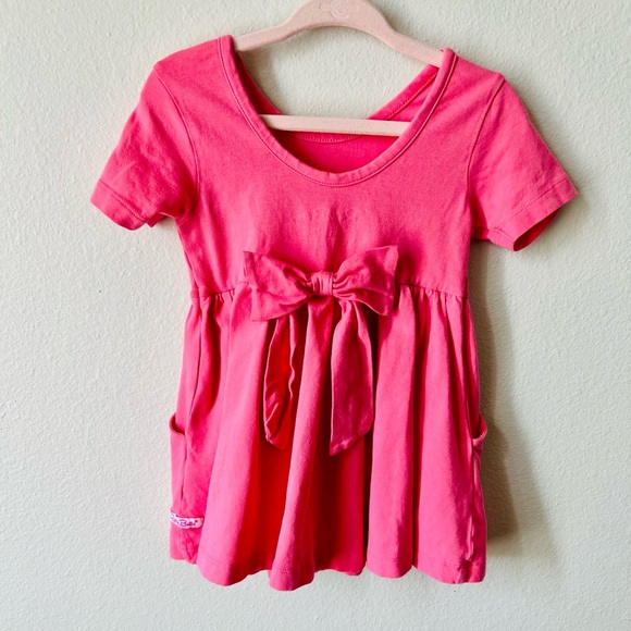 RuffleButts Short Sleeve Pink Twirl Dress - Picture 6 of 7